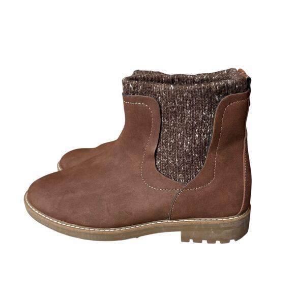 St. John's Bay Delvin Block Heel Booties Dark Cognac Brown Women's Size 11 - Picture 3 of 7